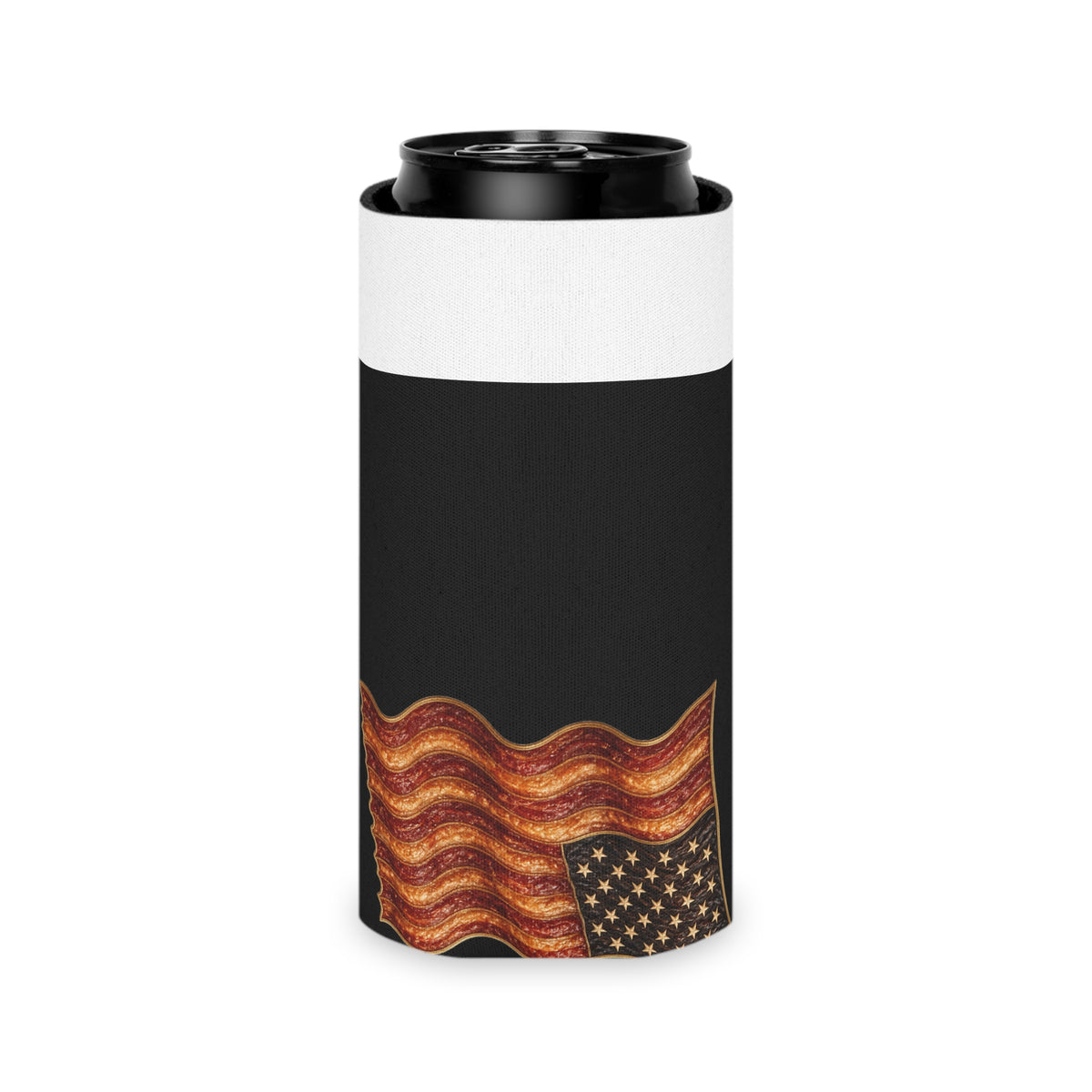 Bacon Flag Can Cooler
