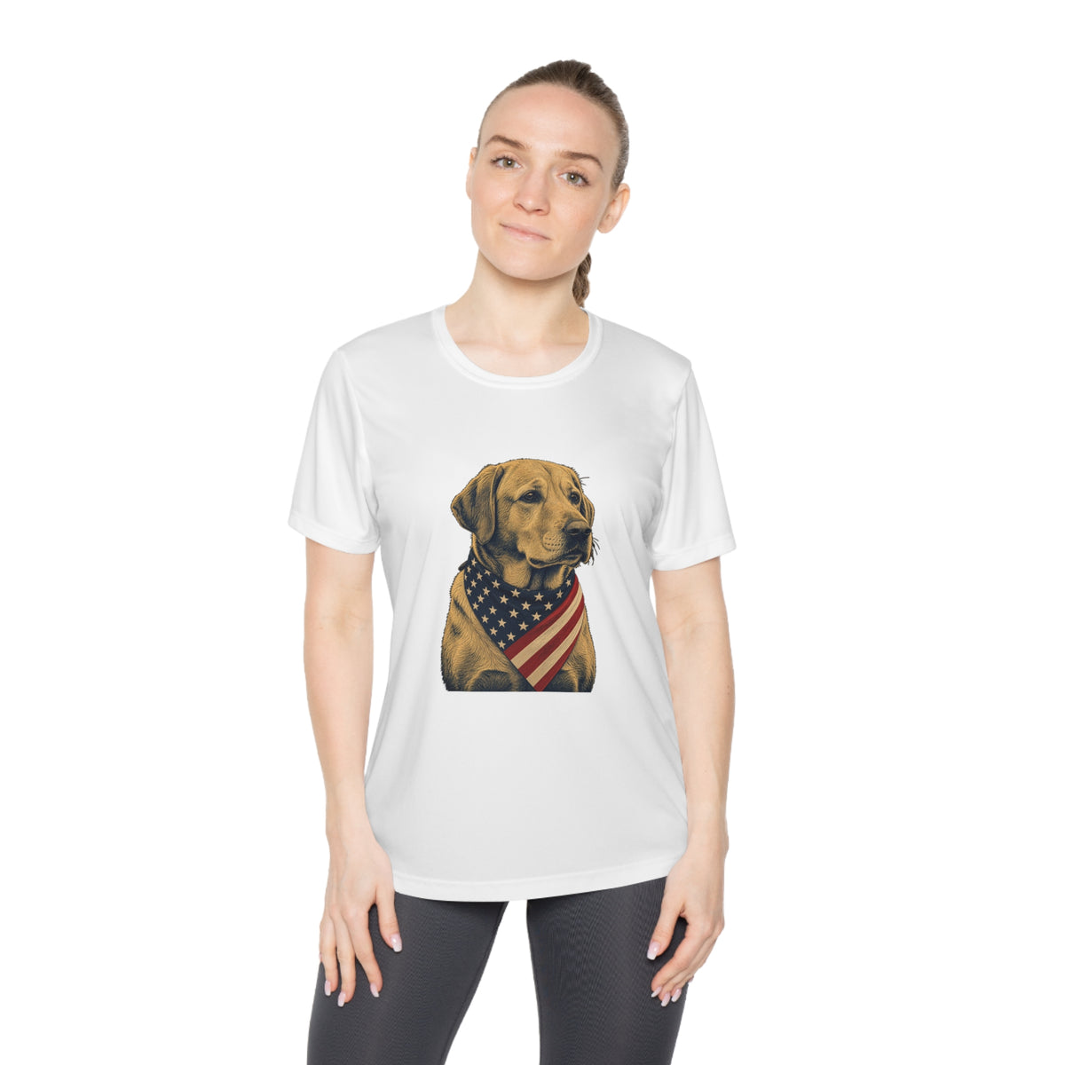 Patriotic Lab American Flag Bandana Women's Dry-Fit Performance Tee