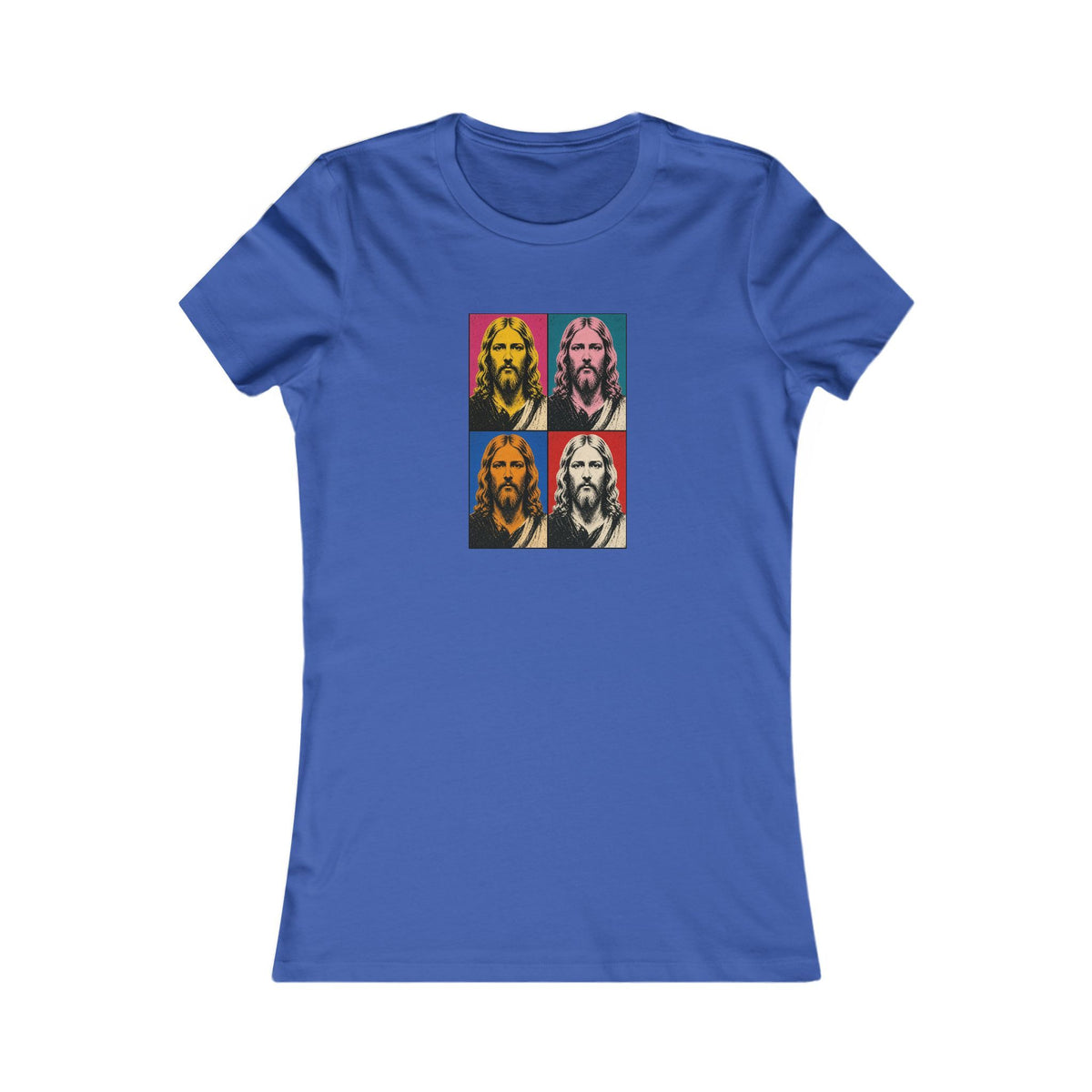 Jesus Pop Art Grid Women's Slim Fit Tee
