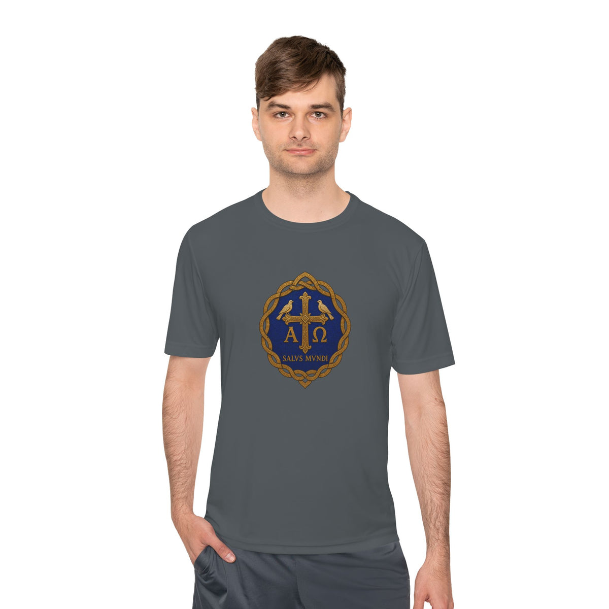 Salus Mundi Mosaic Cross Men's Dry-Fit Performance Tee