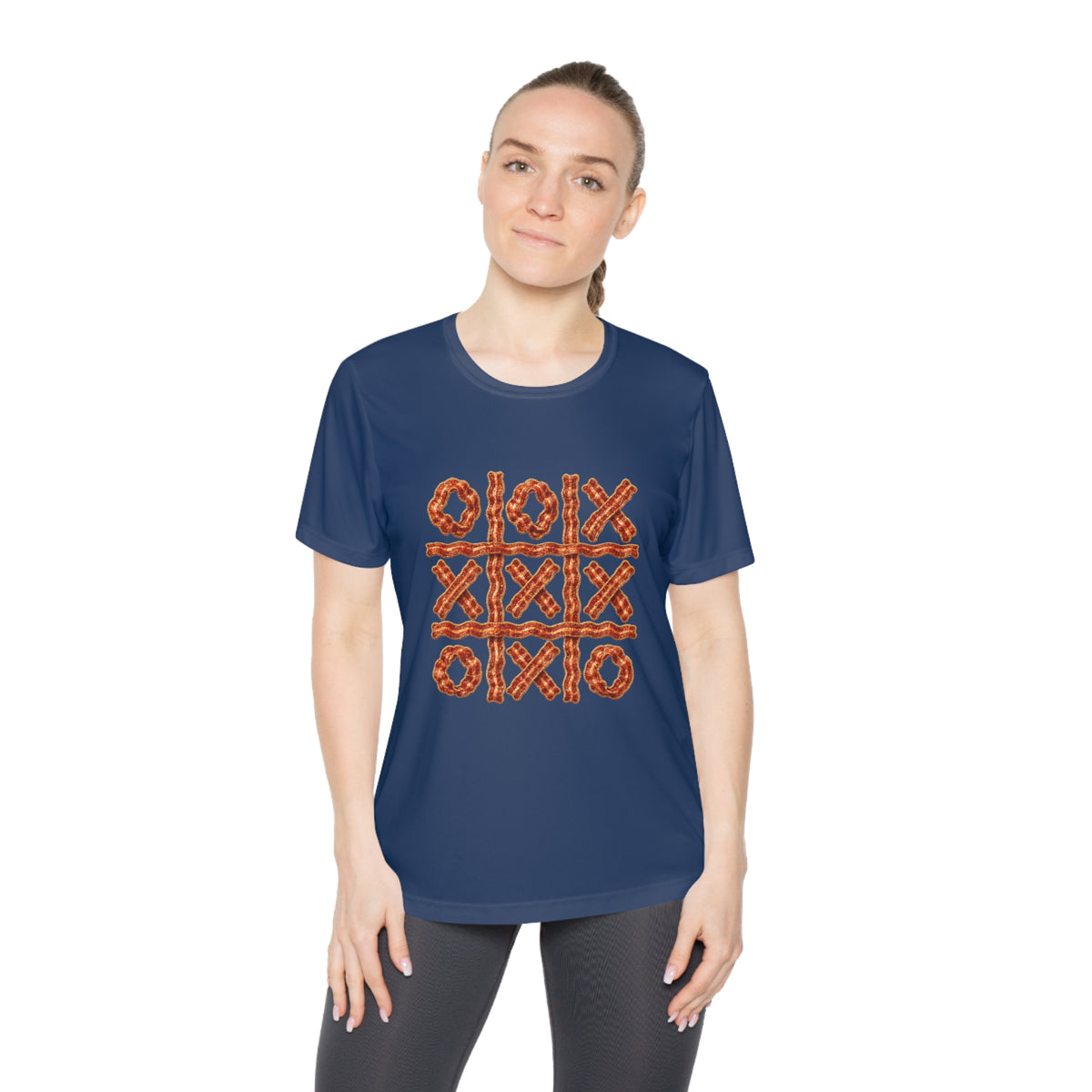Bacon Tic-Tac-Toe Women's Dry-Fit Performance Tee