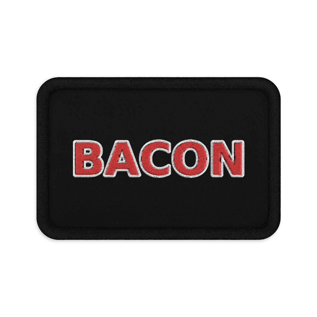 BACON Word Embroidered Velcro Patch