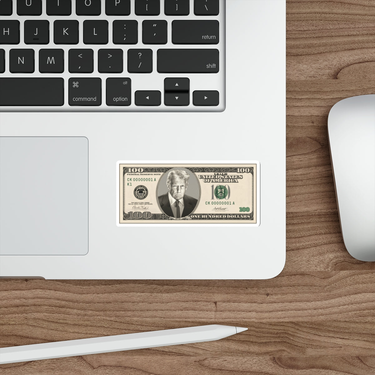 Trump $100 Bill Die-Cut Sticker