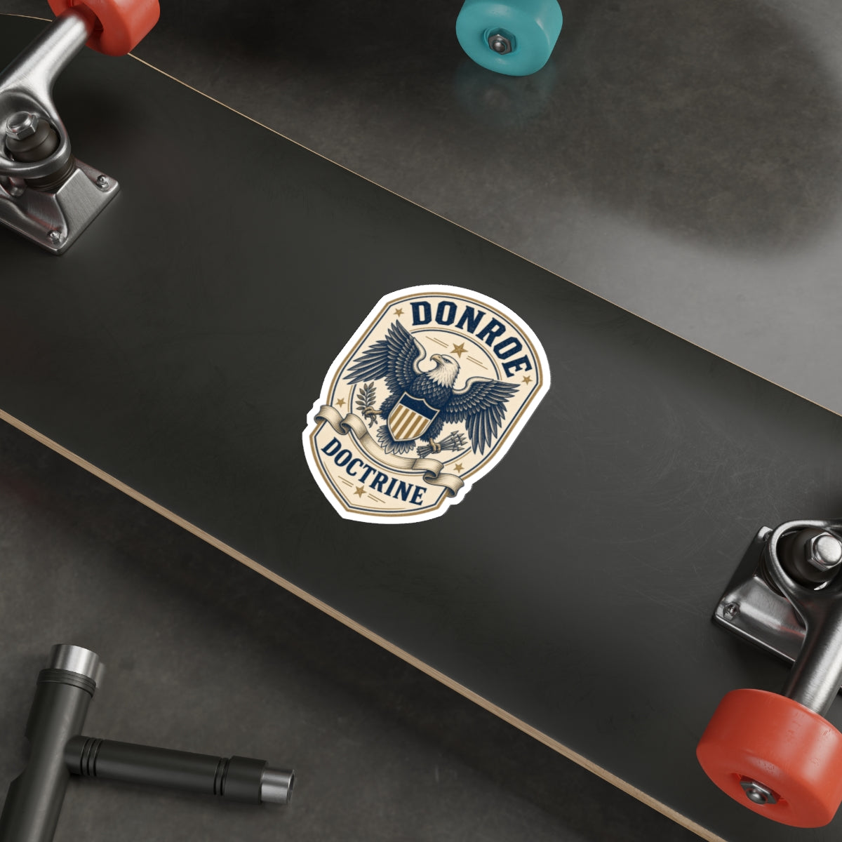 Donroe Doctrine Badge Die-Cut Sticker