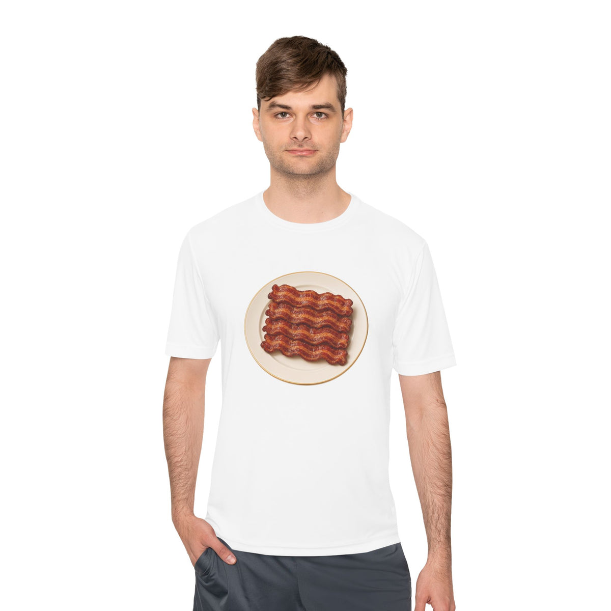 Bacon Stack Plate Men's Dry-Fit Performance Tee