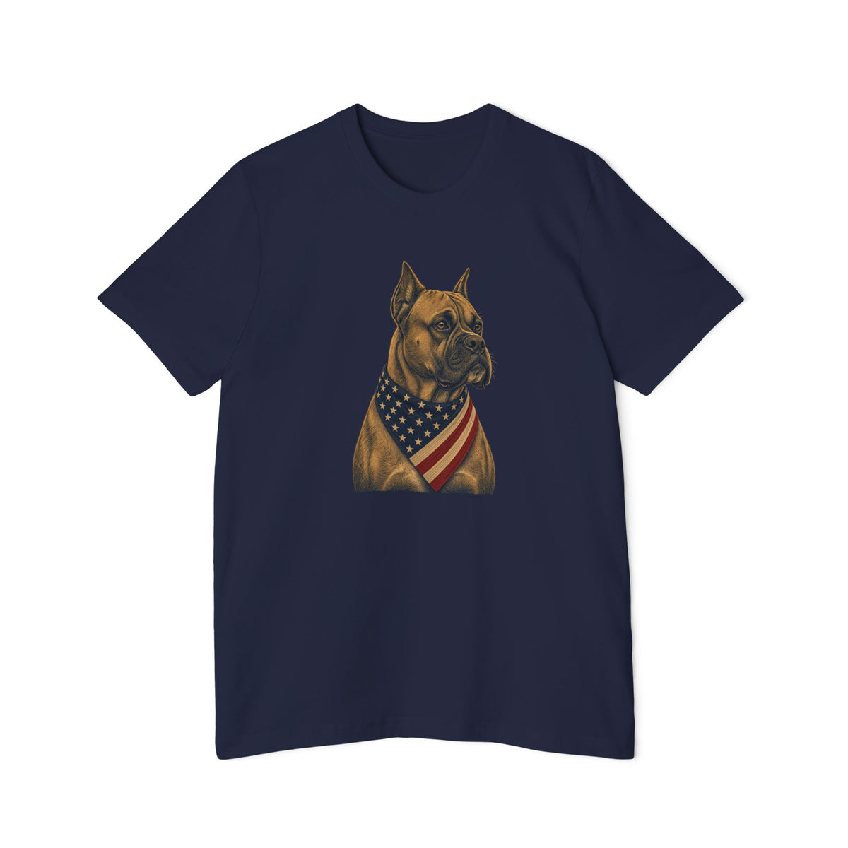 Patriotic Boxer American Flag Bandana Lightweight Tee