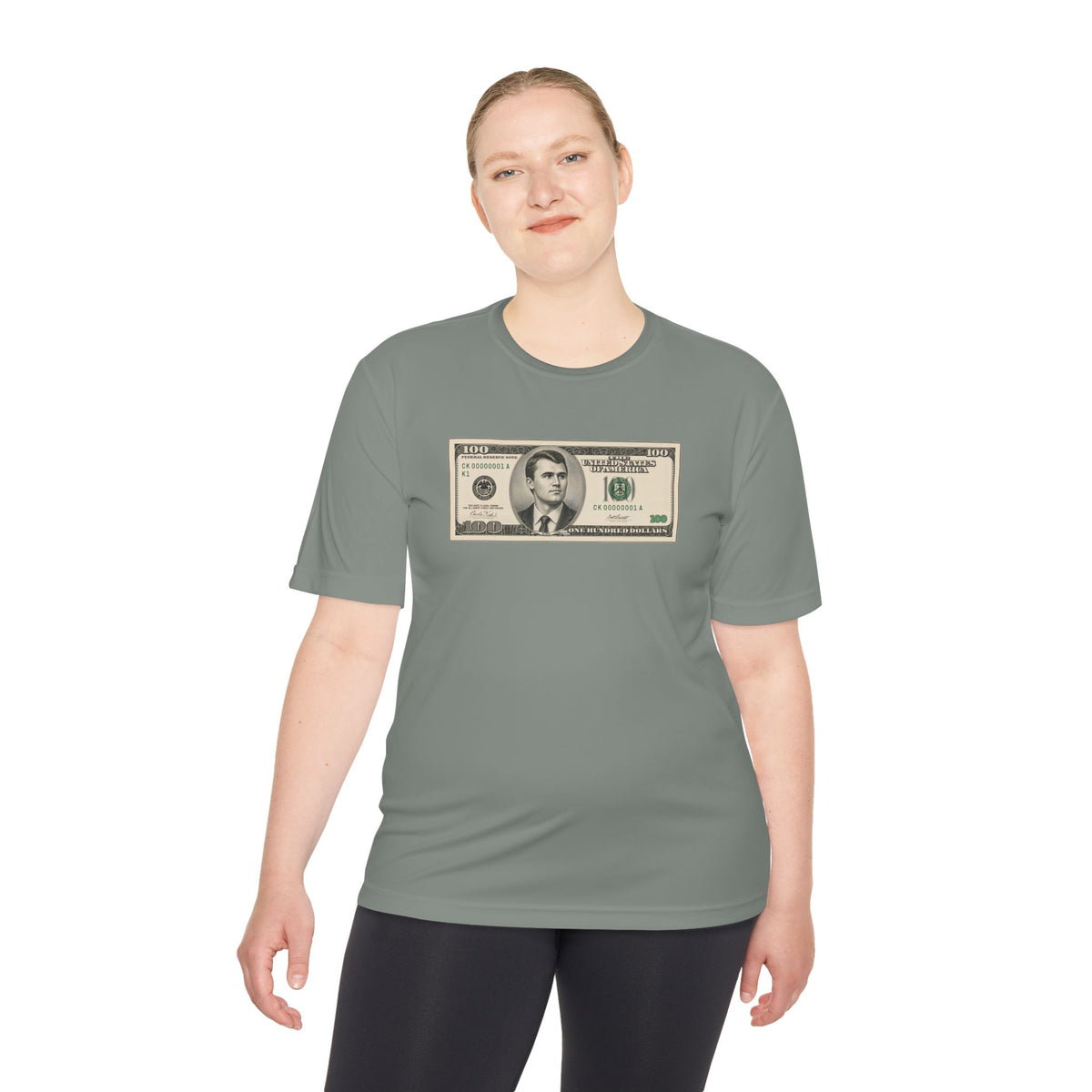Charlie Kirk $100 Bill Men's Dry-Fit Performance Tee