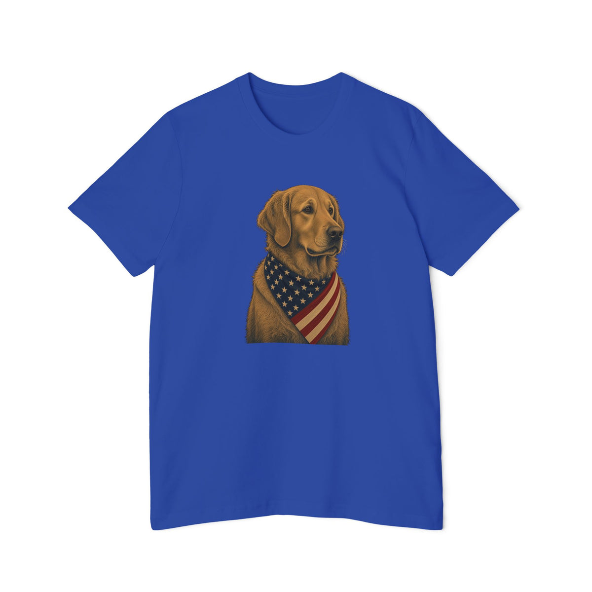 Patriotic Golden Retriever American Flag Bandana Lightweight Tee