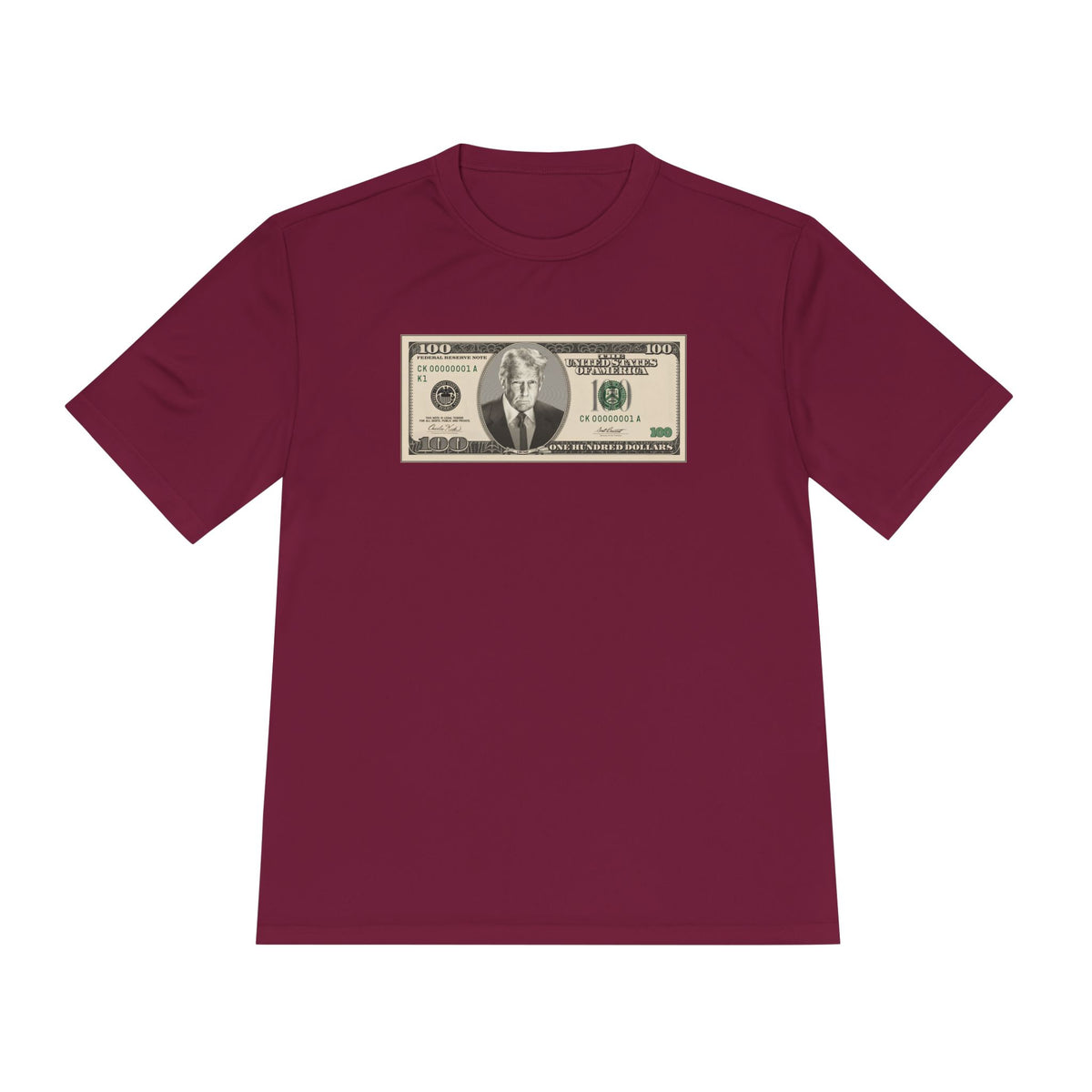 Trump $100 Bill Men's Dry-Fit Performance Tee