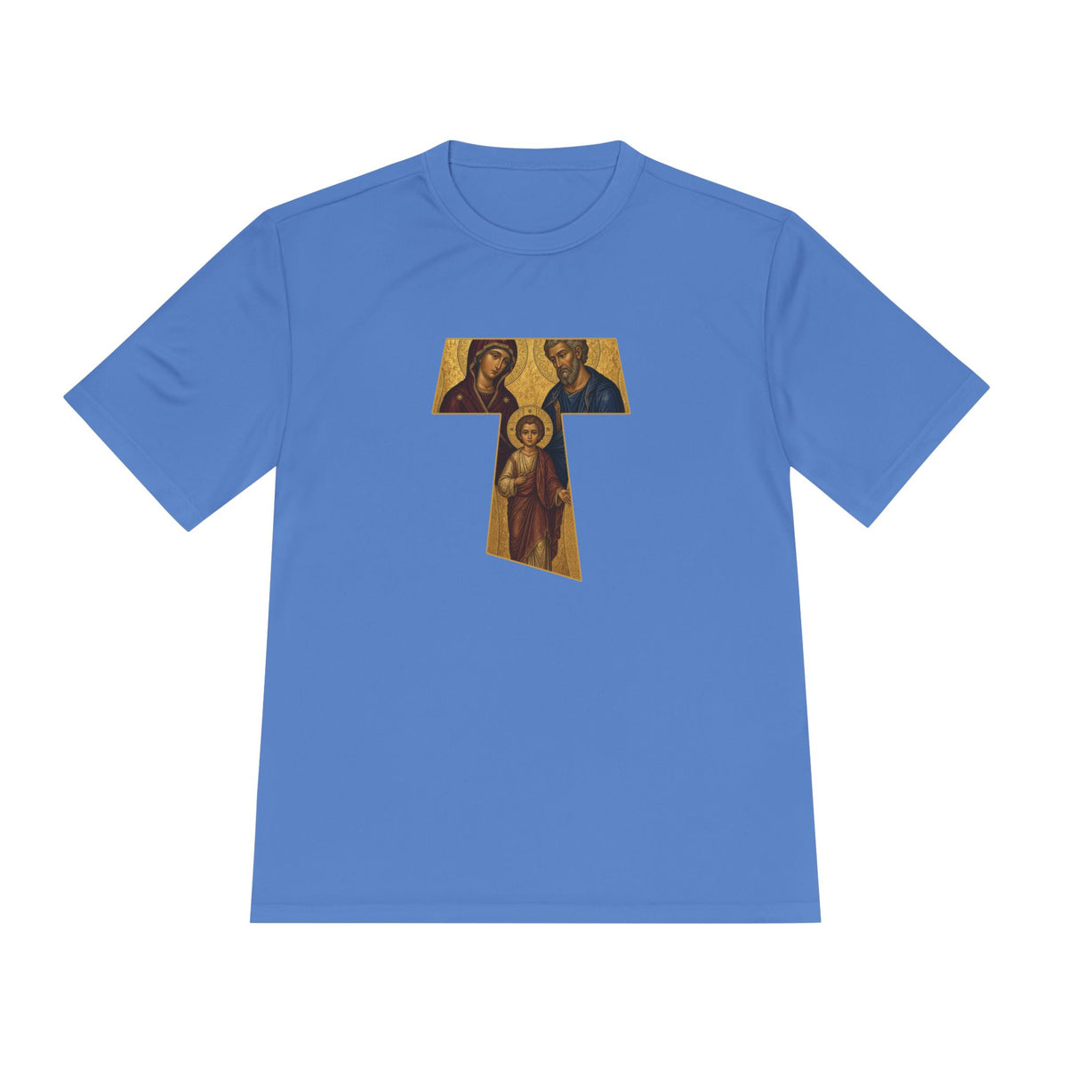 Holy Family Tau Cross – I AM Back Men's Dry-Fit Performance Tee