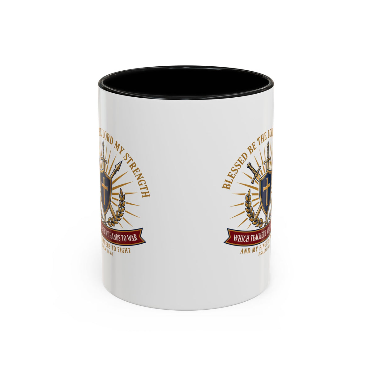Hands to War Psalm 144:1 Accent Mug