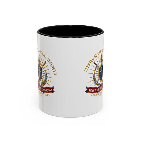 Hands to War Psalm 144:1 Accent Mug