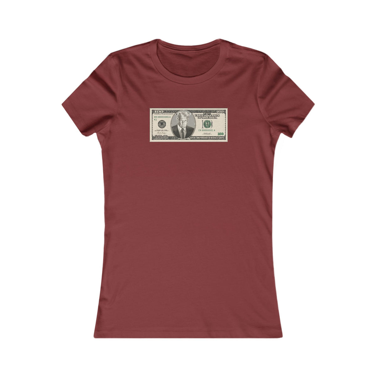 Trump $100 Bill Women's Slim Fit Tee