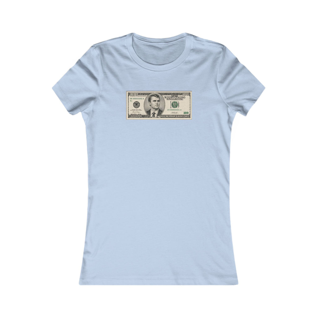 Charlie Kirk $100 Bill Women's Slim Fit Tee