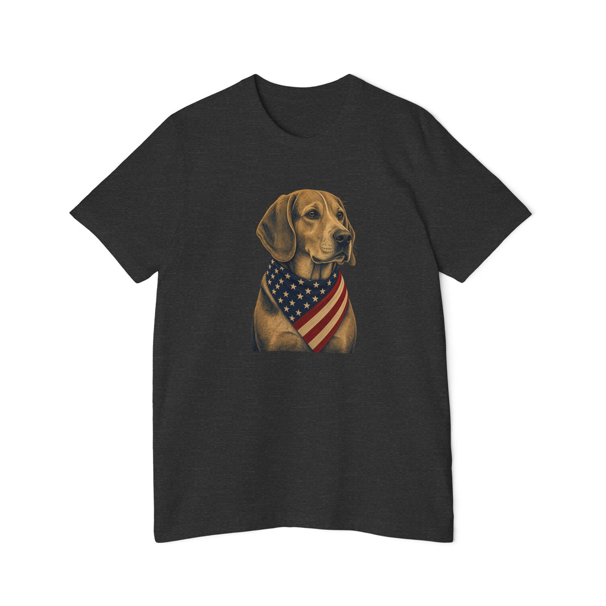 Patriotic Beagle American Flag Bandana Lightweight Tee