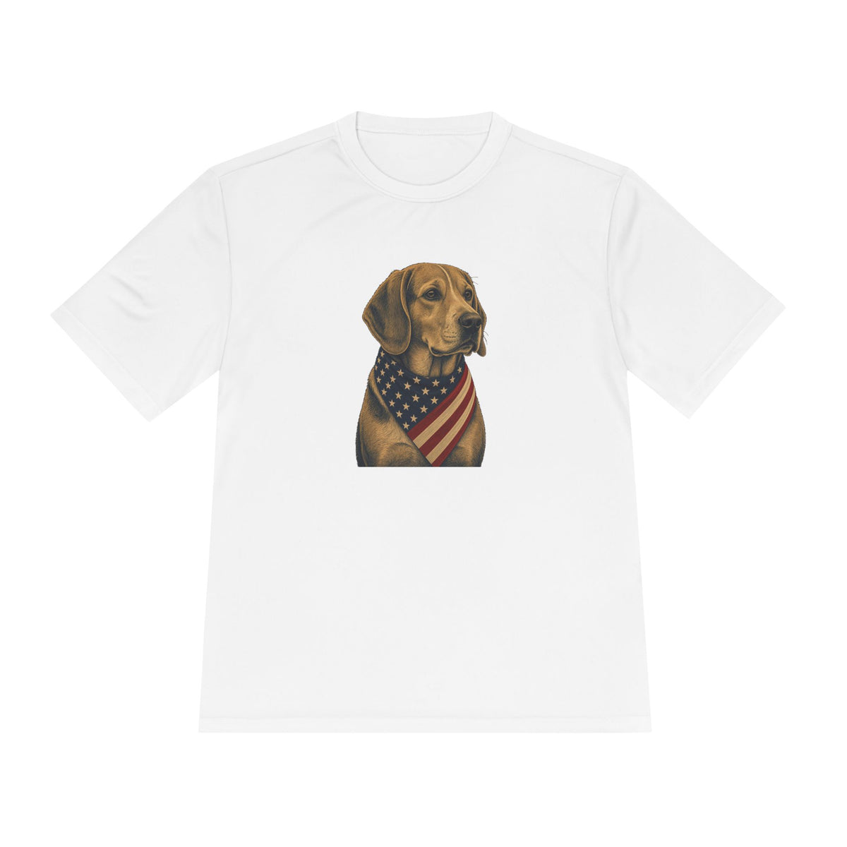 Patriotic Beagle American Flag Bandana Men's Dry-Fit Performance Tee