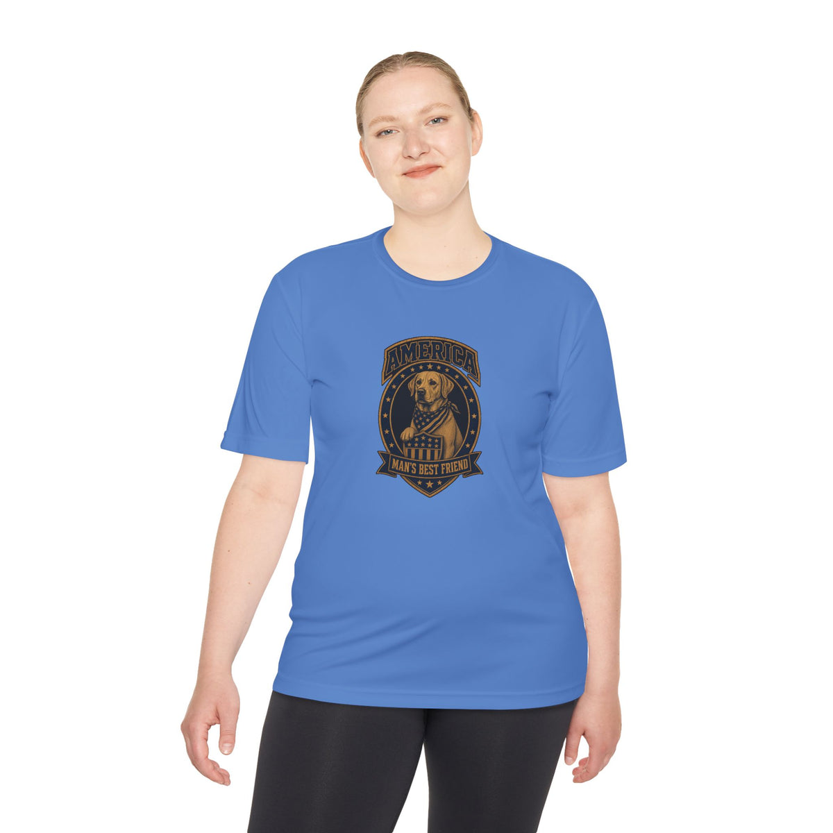 America Man's Best Friend Badge Men's Dry-Fit Performance Tee