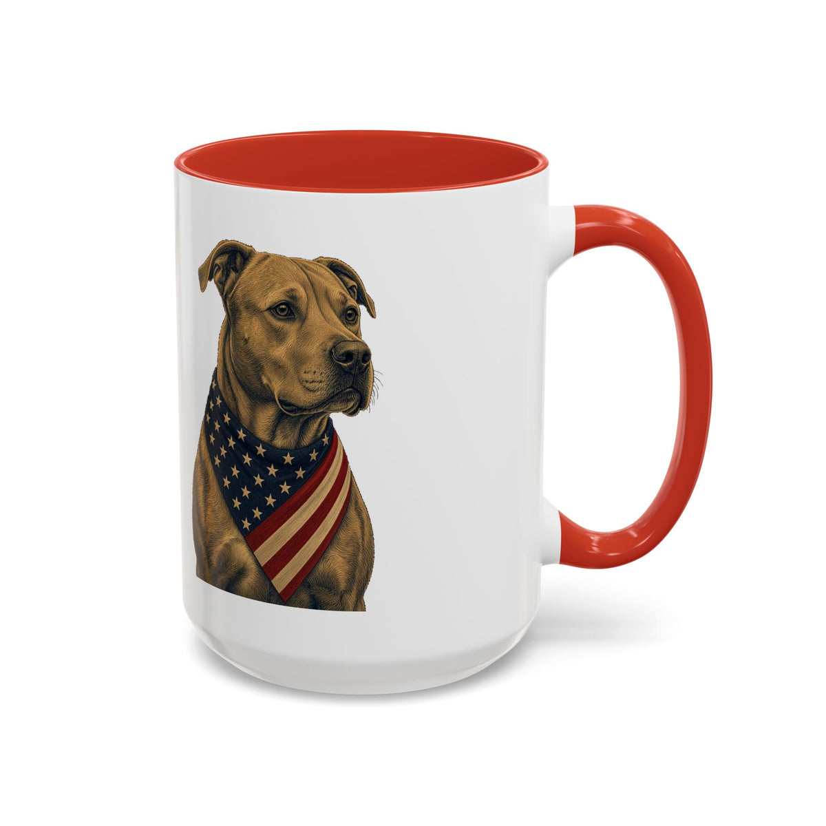 Patriotic Pit Bull Accent Mug