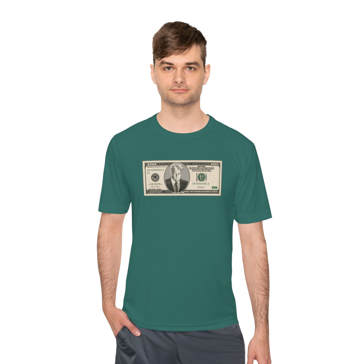 Trump $100 Bill Men's Dry-Fit Performance Tee