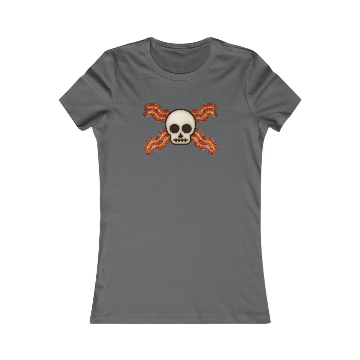 Bacon Jolly Roger Women's Slim Fit Tee