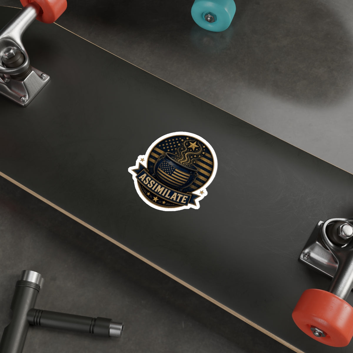 Assimilate Melting Pot Die-Cut Sticker