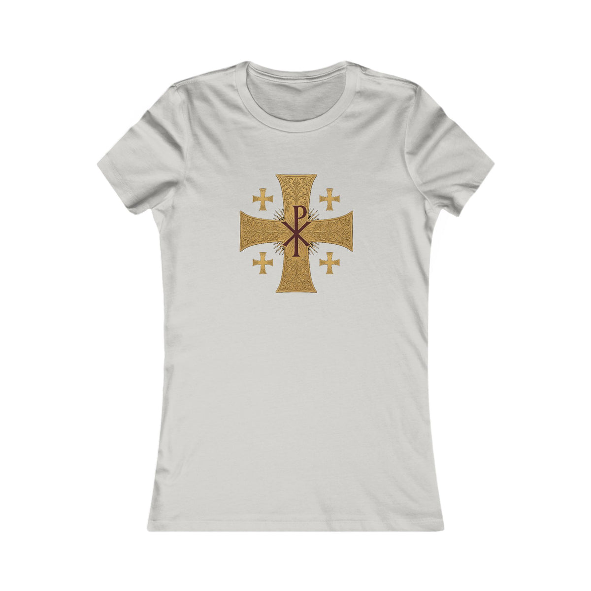 Chi-Rho Jerusalem Cross Women's Slim Fit Tee