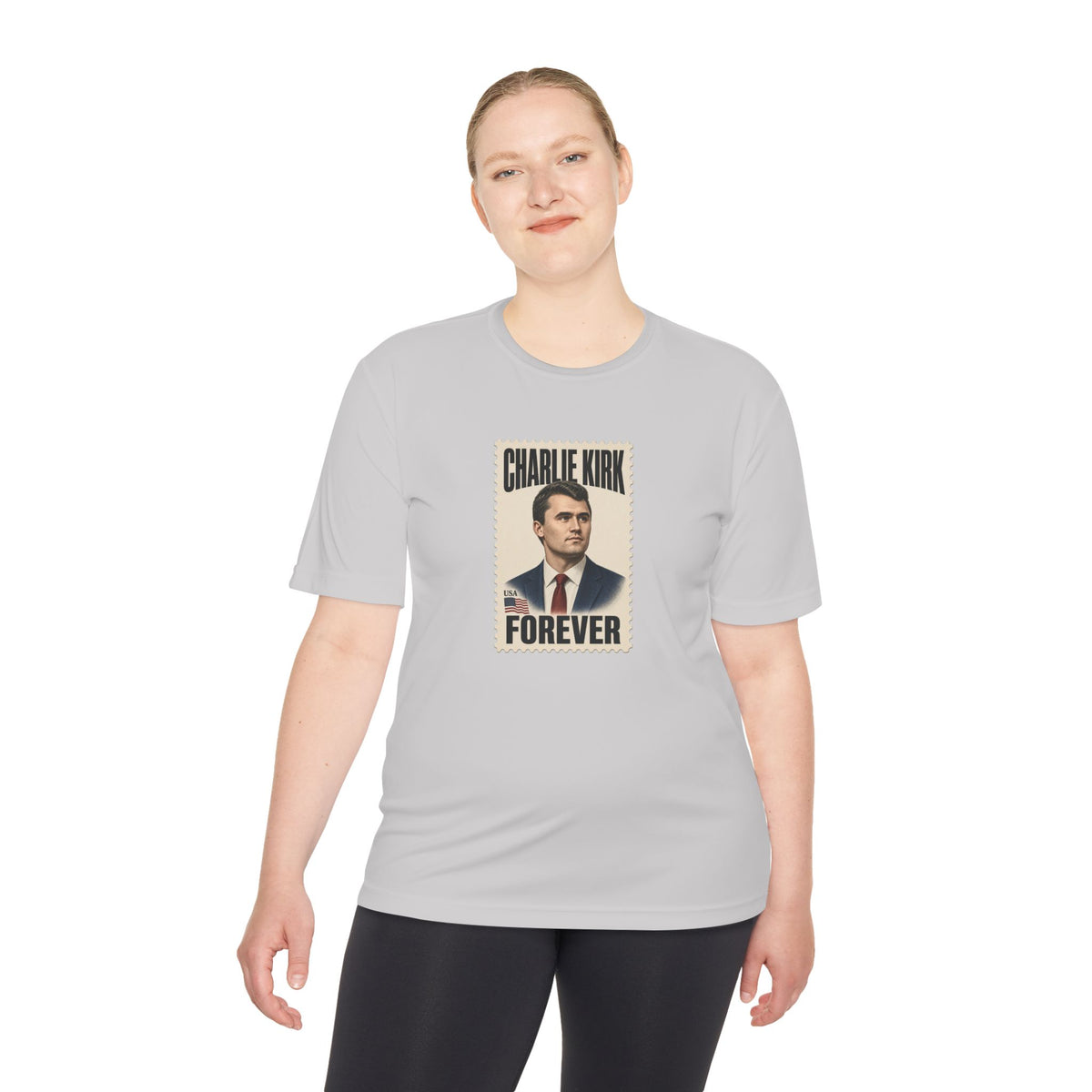 Charlie Kirk Forever Stamp Men's Dry-Fit Performance Tee