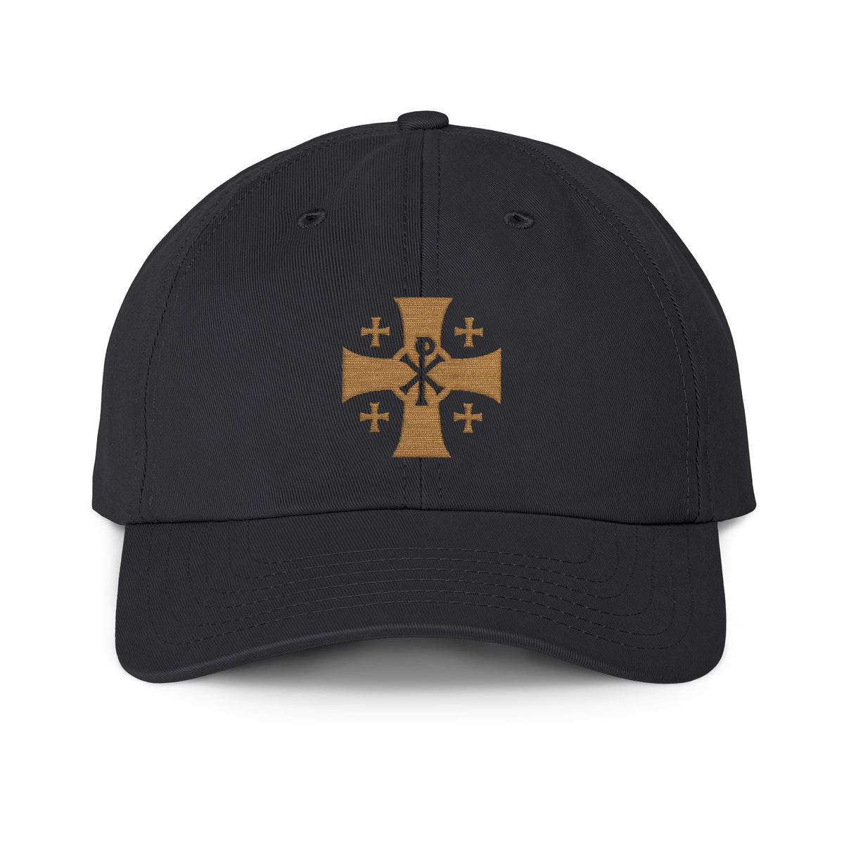 Chi-Rho Jerusalem Cross Made in USA Dad Hat