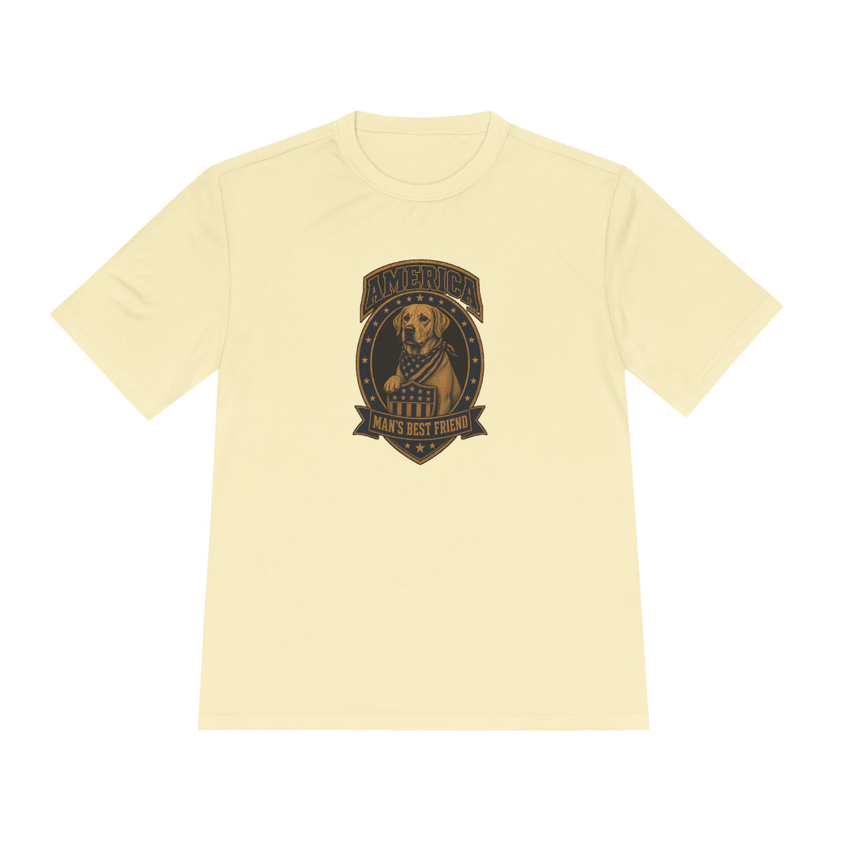 America Man's Best Friend Badge Men's Dry-Fit Performance Tee