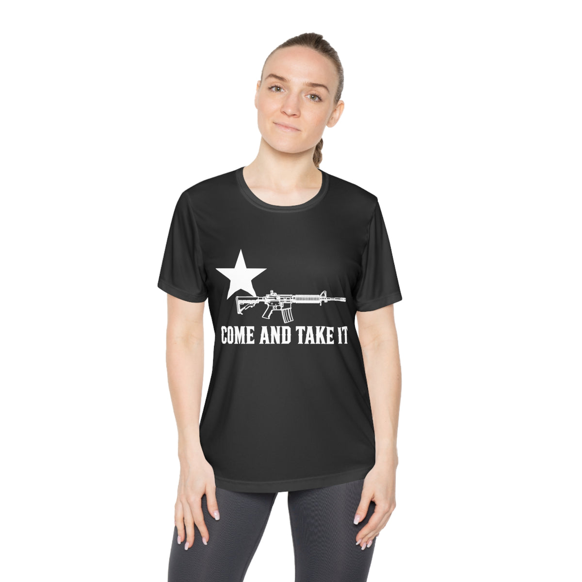 Come and Take It Rifle Women's Dry-Fit Performance Tee - Dark Colors