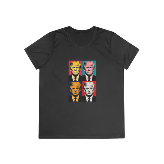 Trump Pop Art Grid Women's Dry-Fit Performance Tee