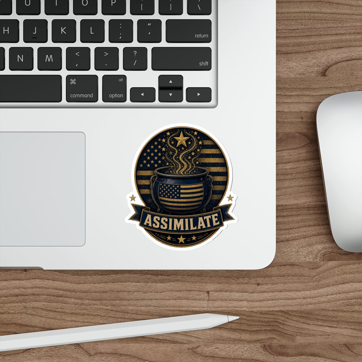 Assimilate Melting Pot Die-Cut Sticker