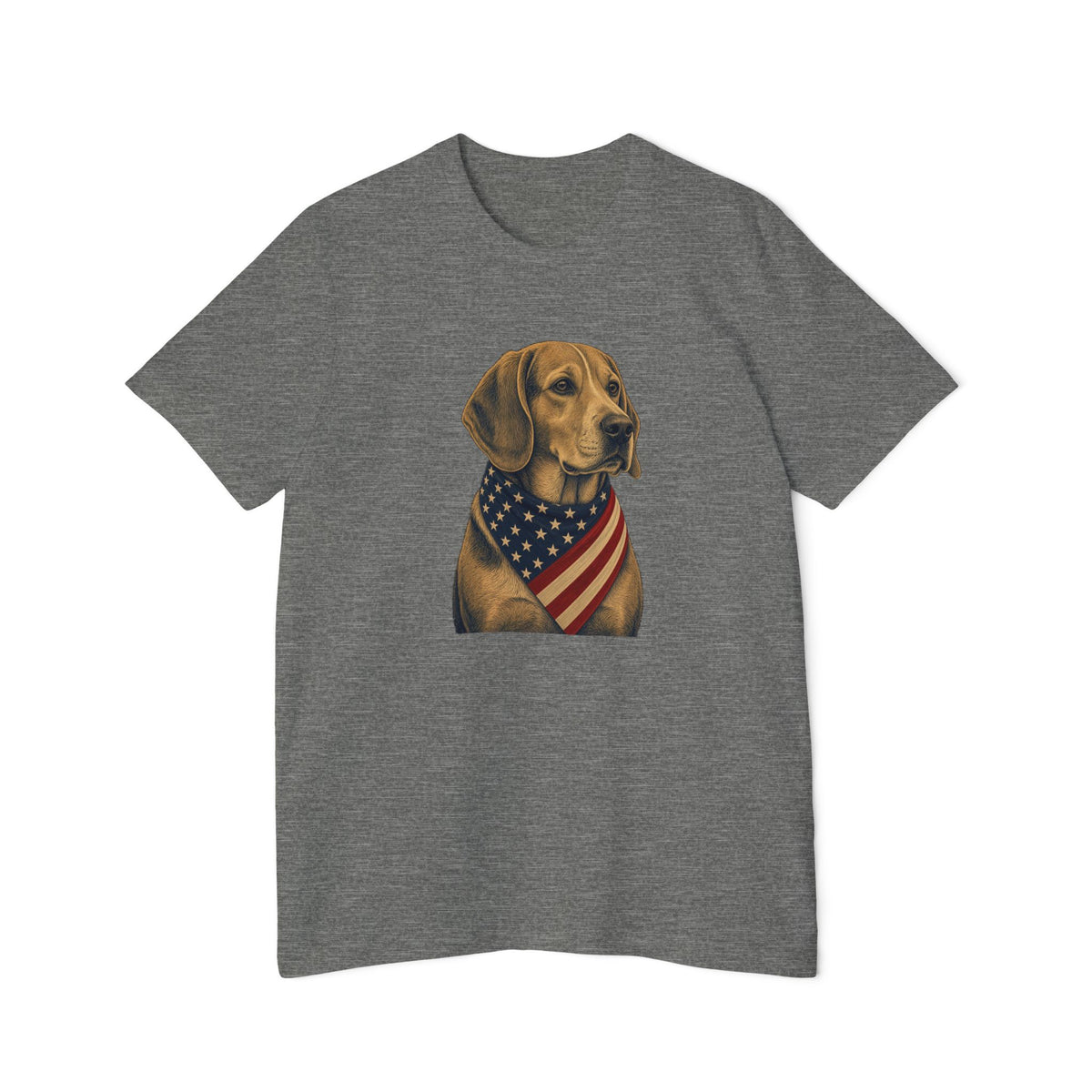 Patriotic Beagle American Flag Bandana Lightweight Tee