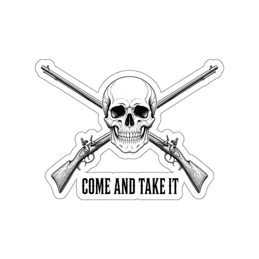 Come and Take It Jolly Roger Die-Cut Sticker