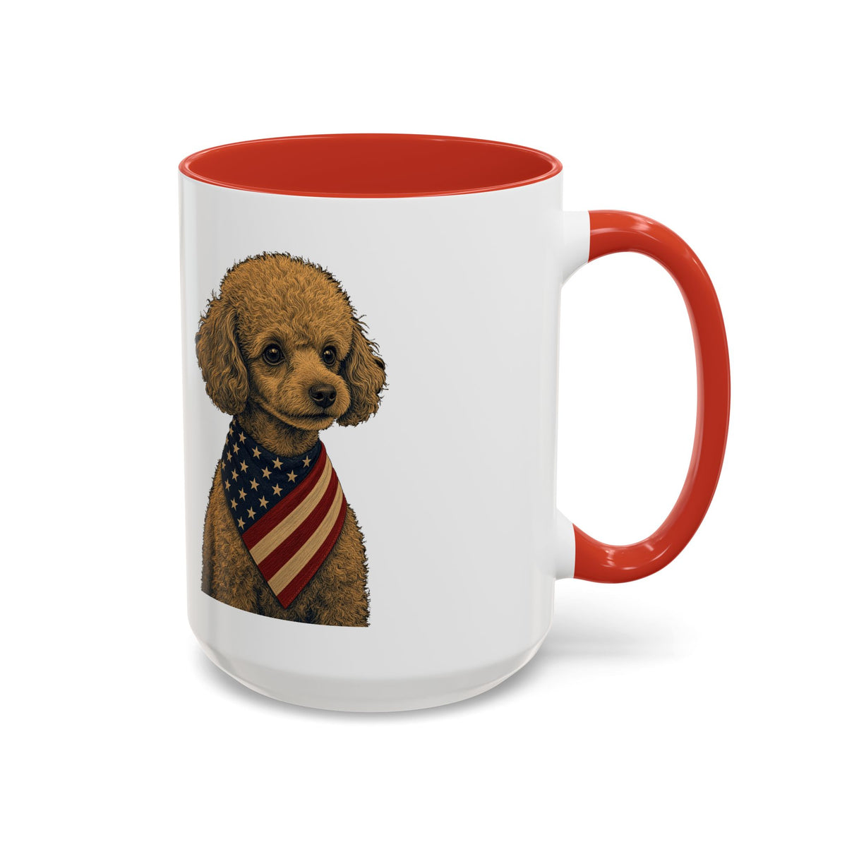 Patriotic Toy Poodle Accent Mug