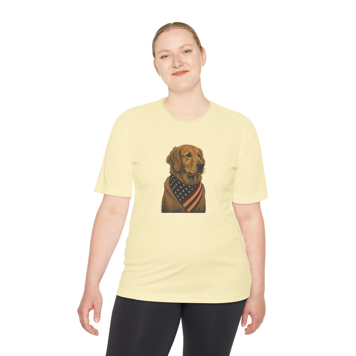 Patriotic Golden Retriever American Flag Bandana Men's Dry-Fit Performance Tee