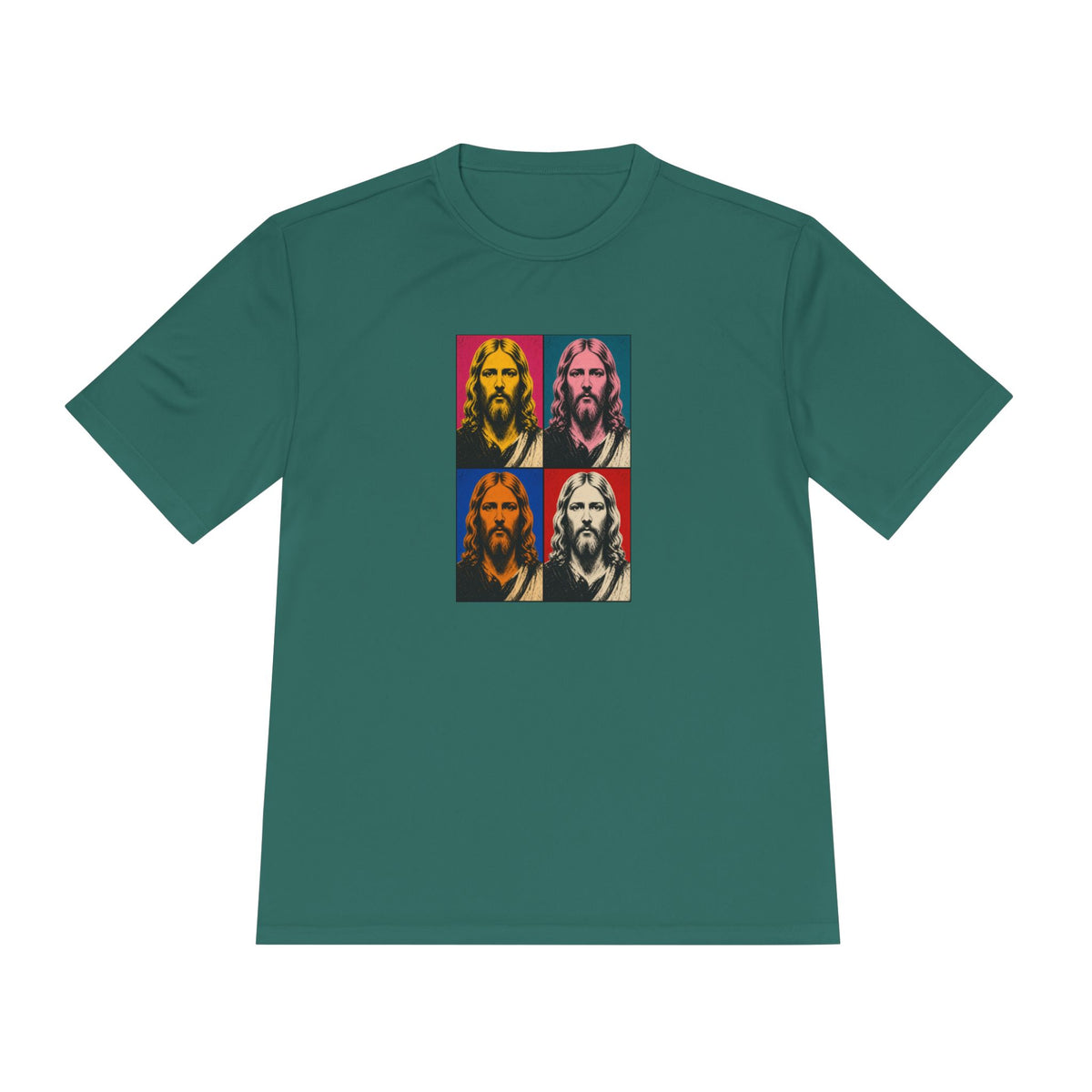 Jesus Pop Art Grid Men's Dry-Fit Performance Tee