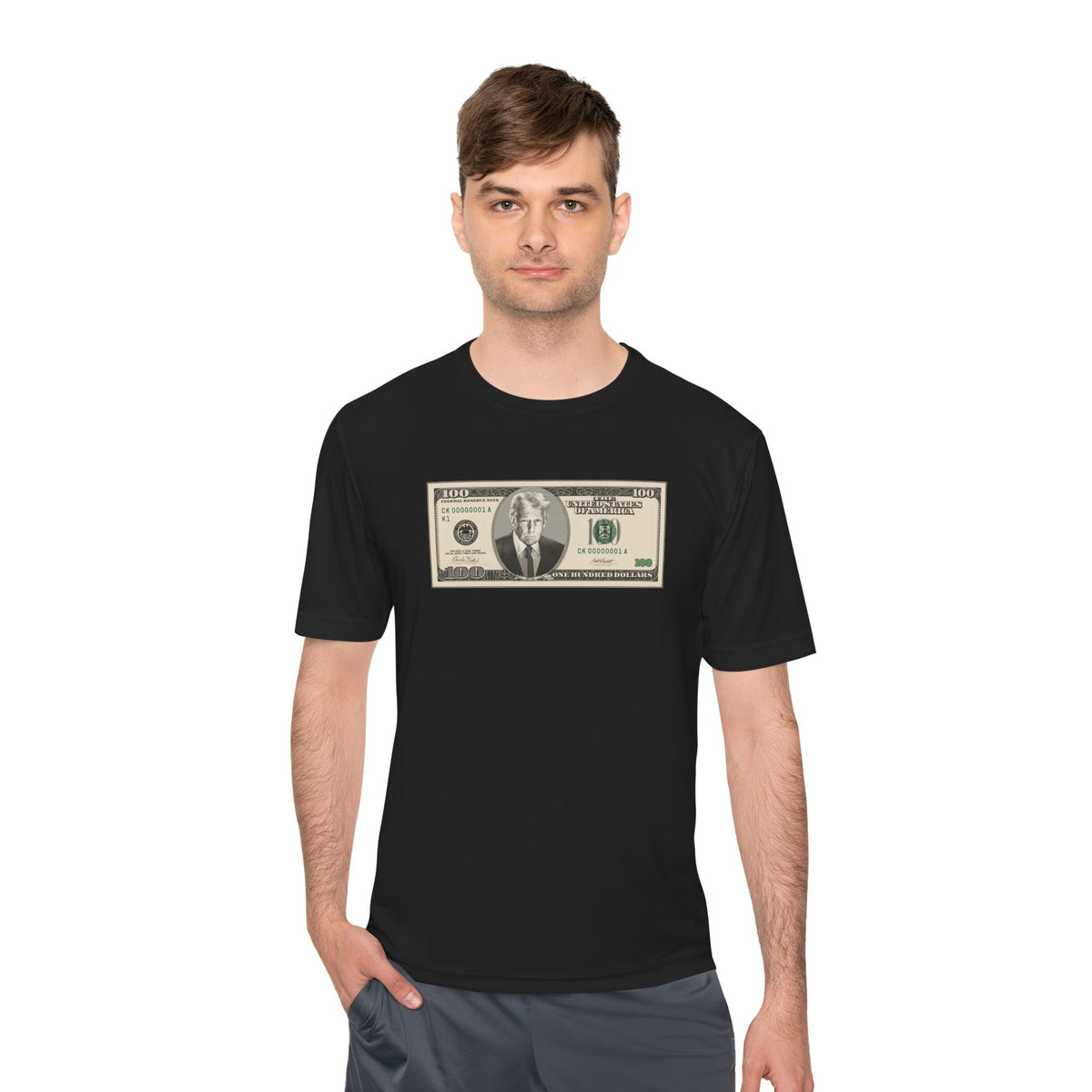 Trump $100 Bill Men's Dry-Fit Performance Tee