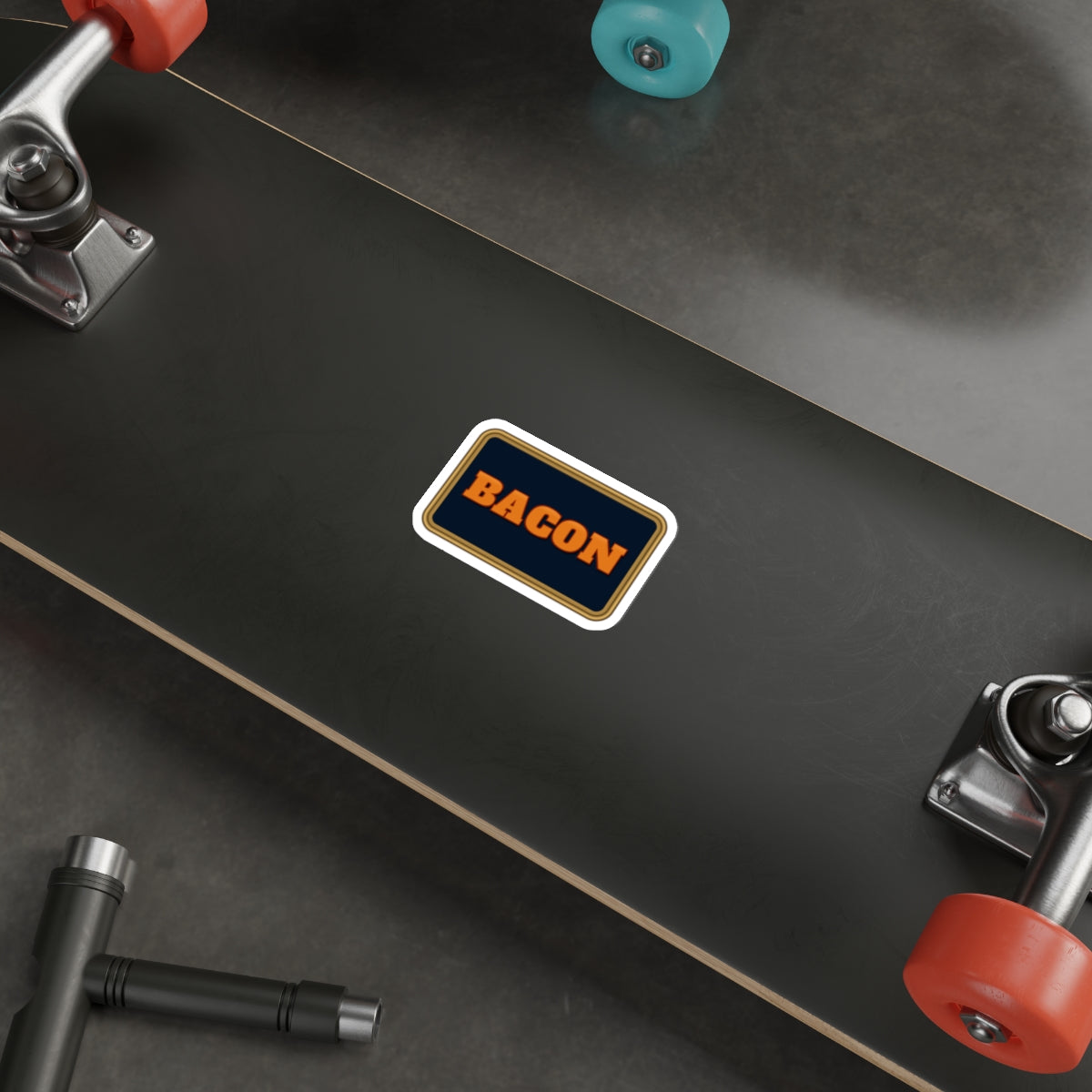 BACON Orange Block Die-Cut Sticker