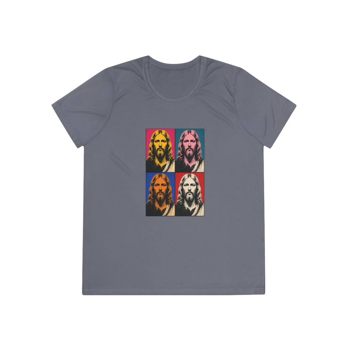 Jesus Pop Art Grid Women's Dry-Fit Performance Tee