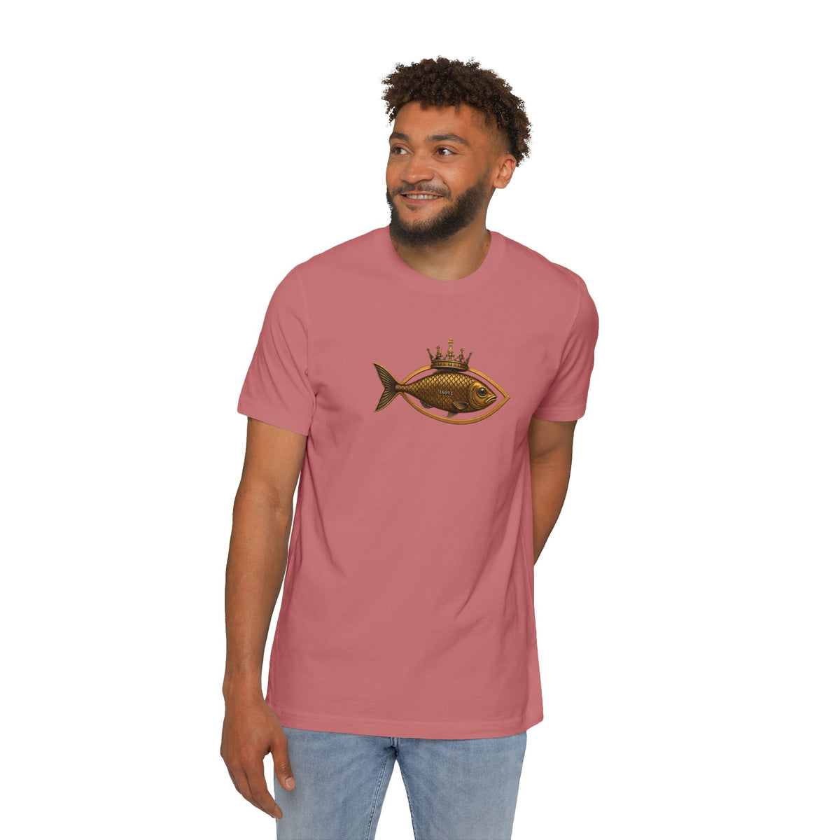 Crowned Ichthys Jesus Fish Lightweight Tee