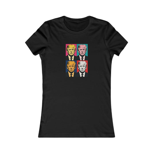 Trump Pop Art Grid Women's Slim Fit Tee