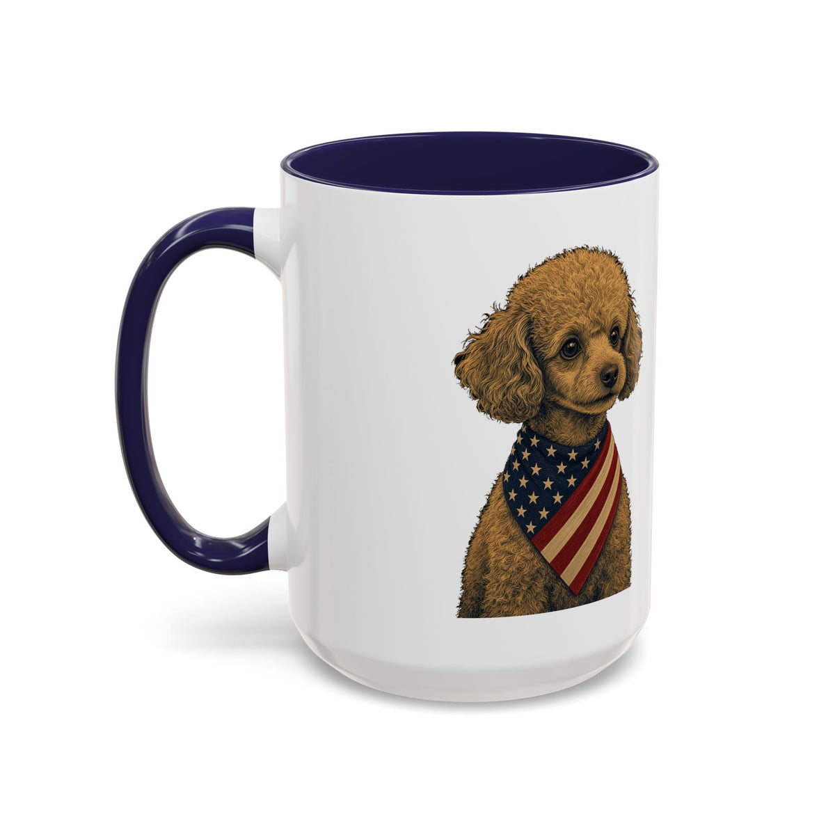 Patriotic Toy Poodle Accent Mug