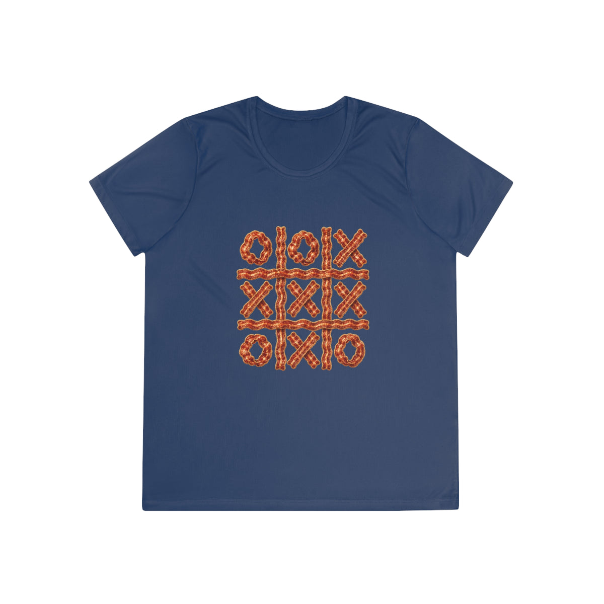 Bacon Tic-Tac-Toe Women's Dry-Fit Performance Tee