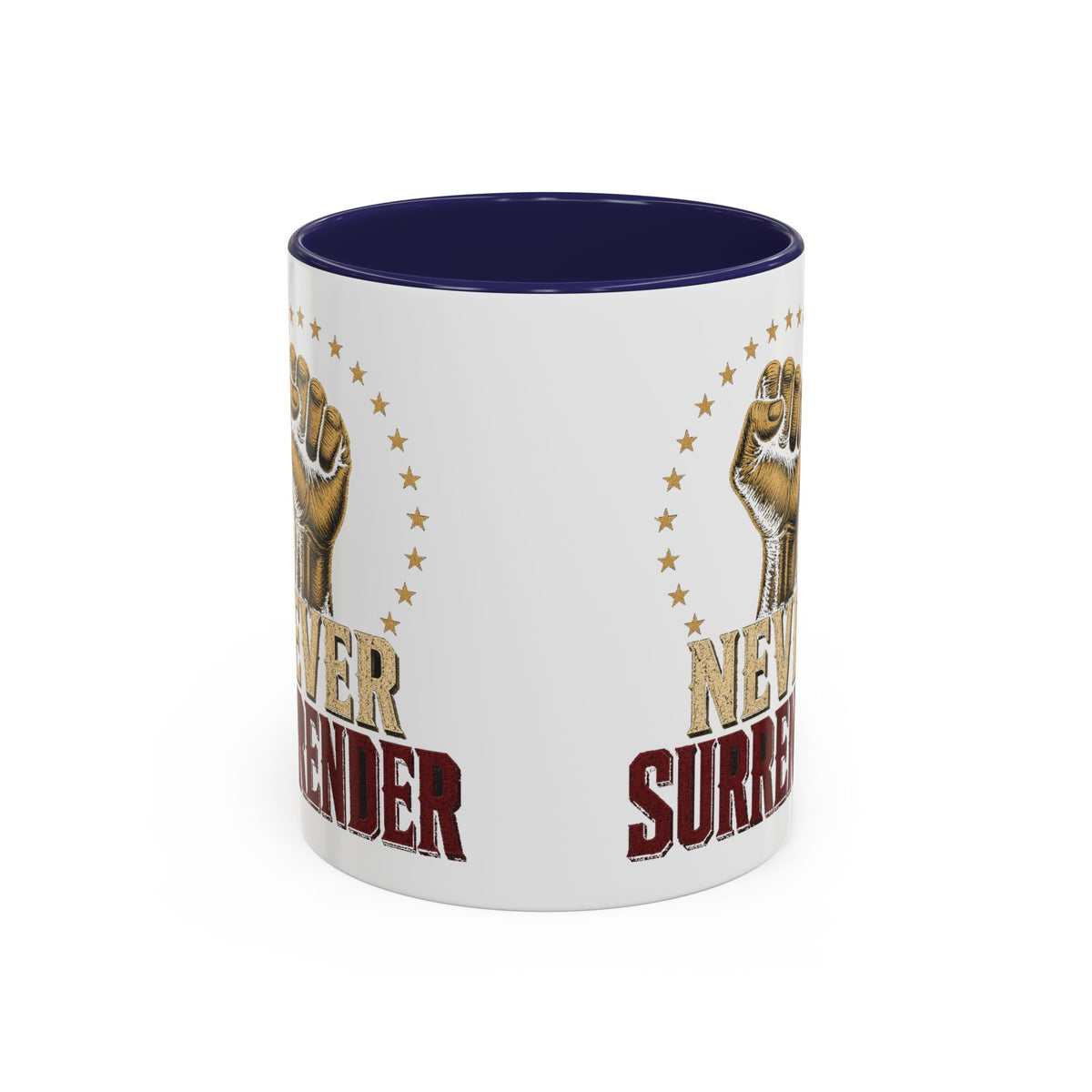 Never Surrender Accent Mug