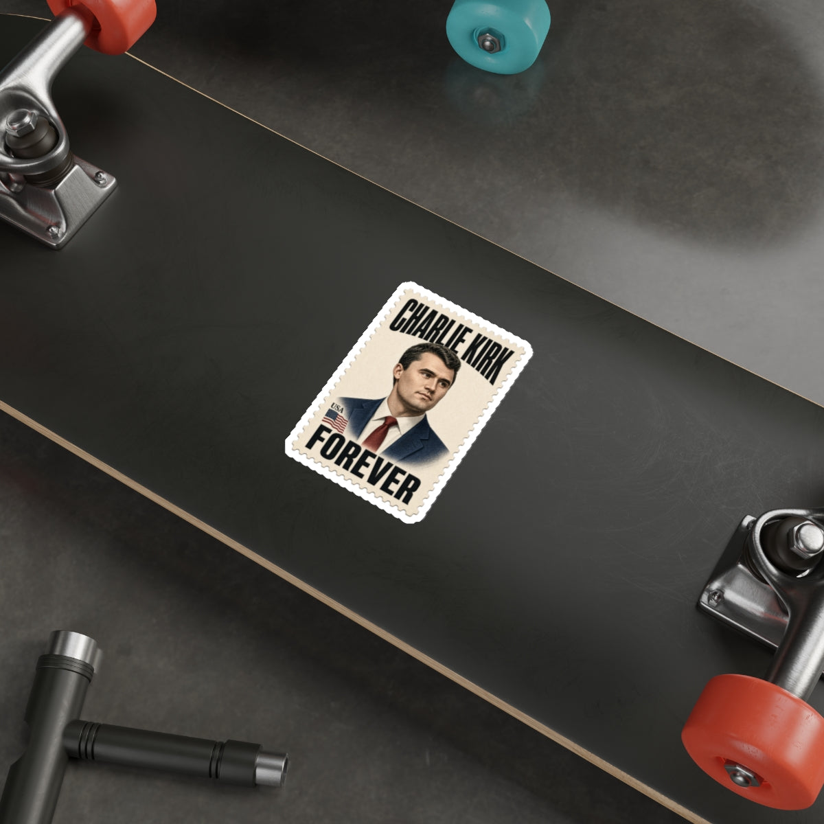 Charlie Kirk Forever Stamp Die-Cut Sticker