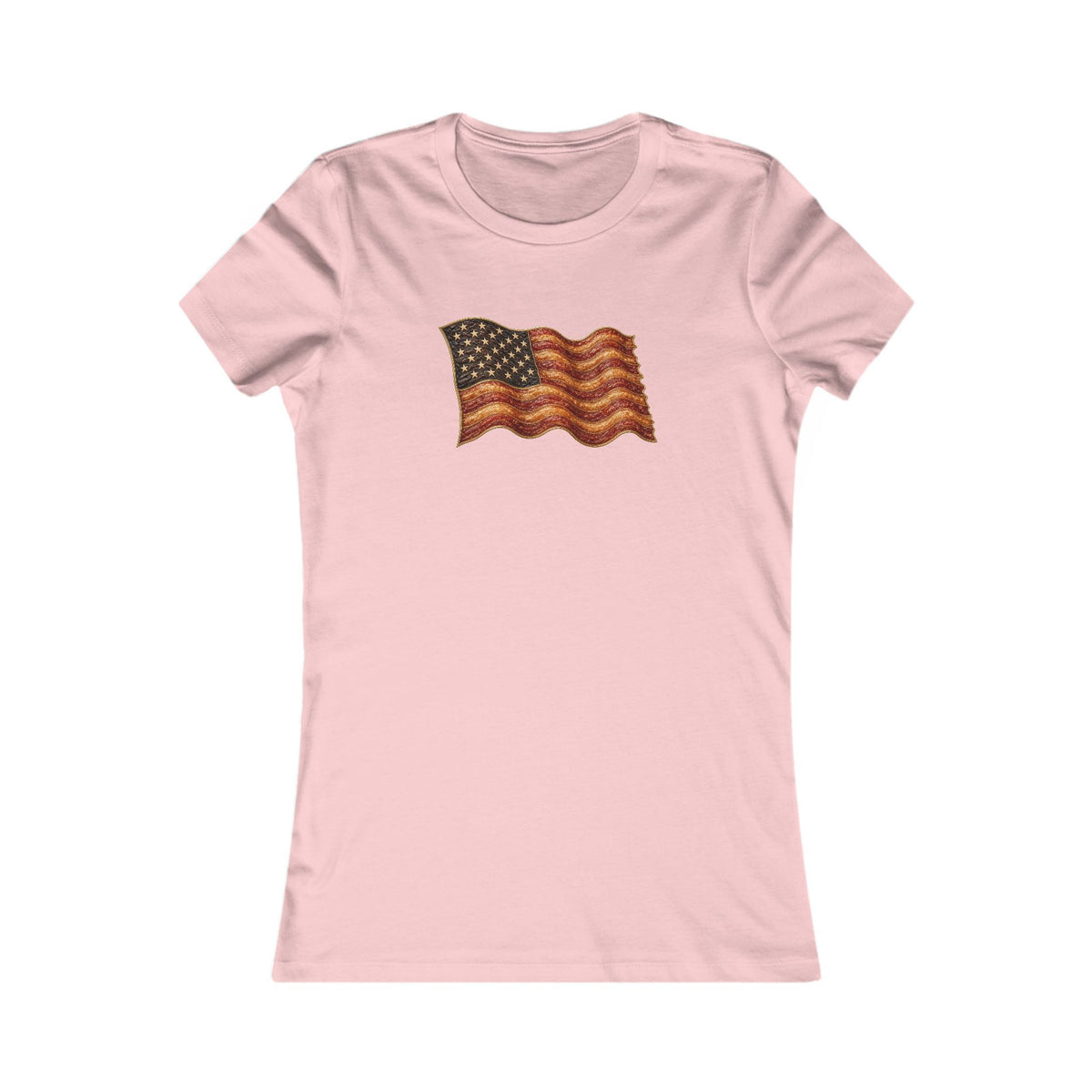 Bacon Flag Women's Slim Fit Tee