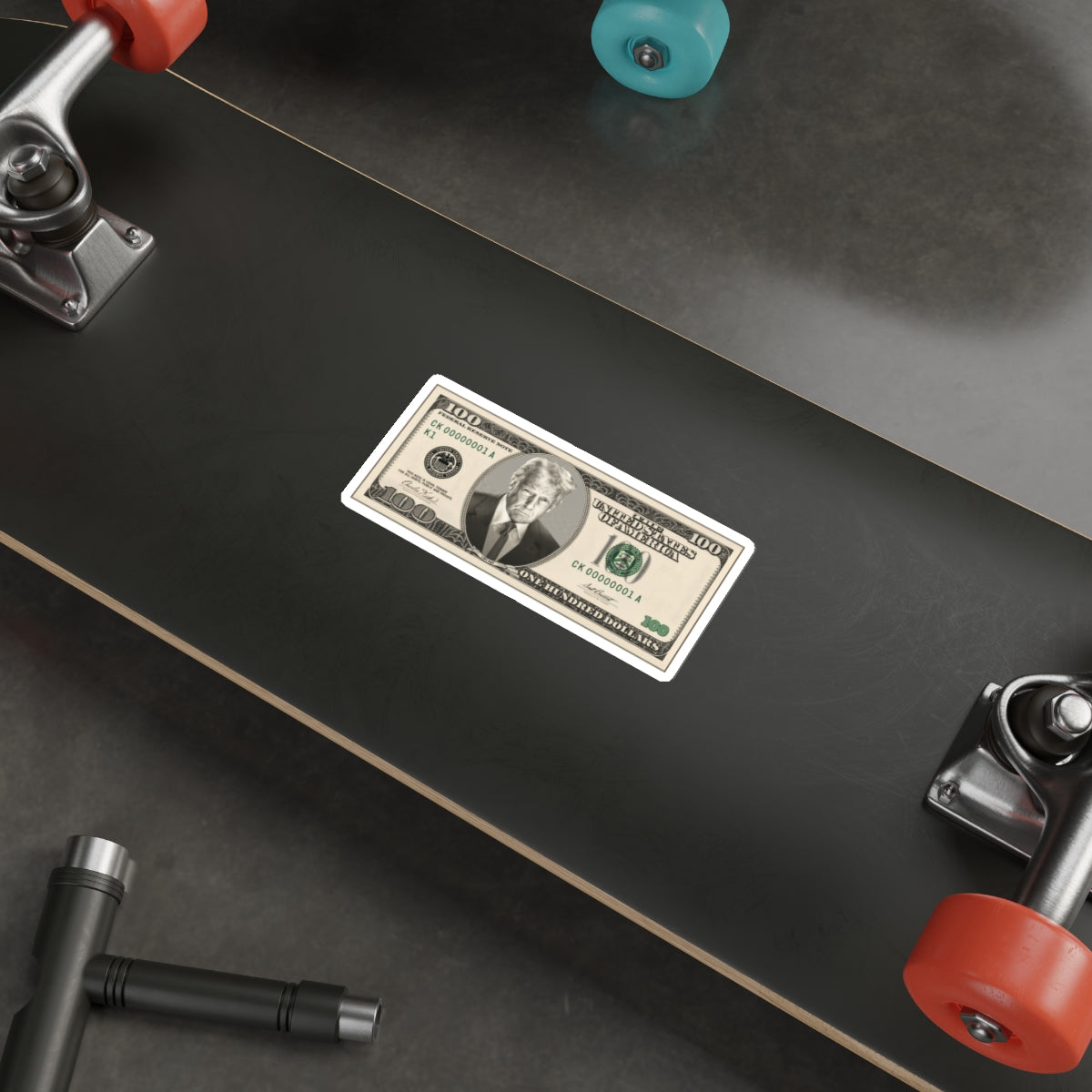 Trump $100 Bill Die-Cut Sticker