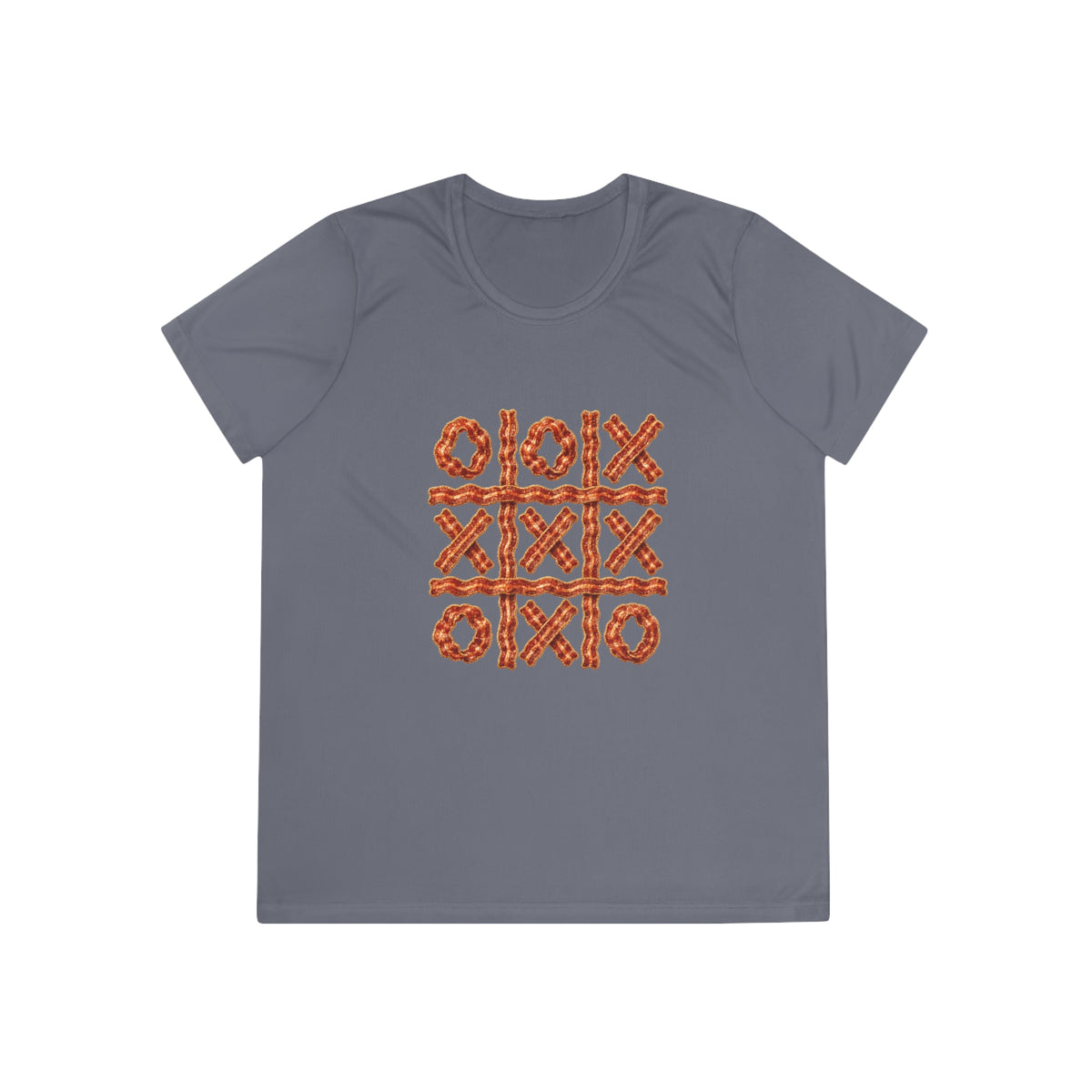Bacon Tic-Tac-Toe Women's Dry-Fit Performance Tee