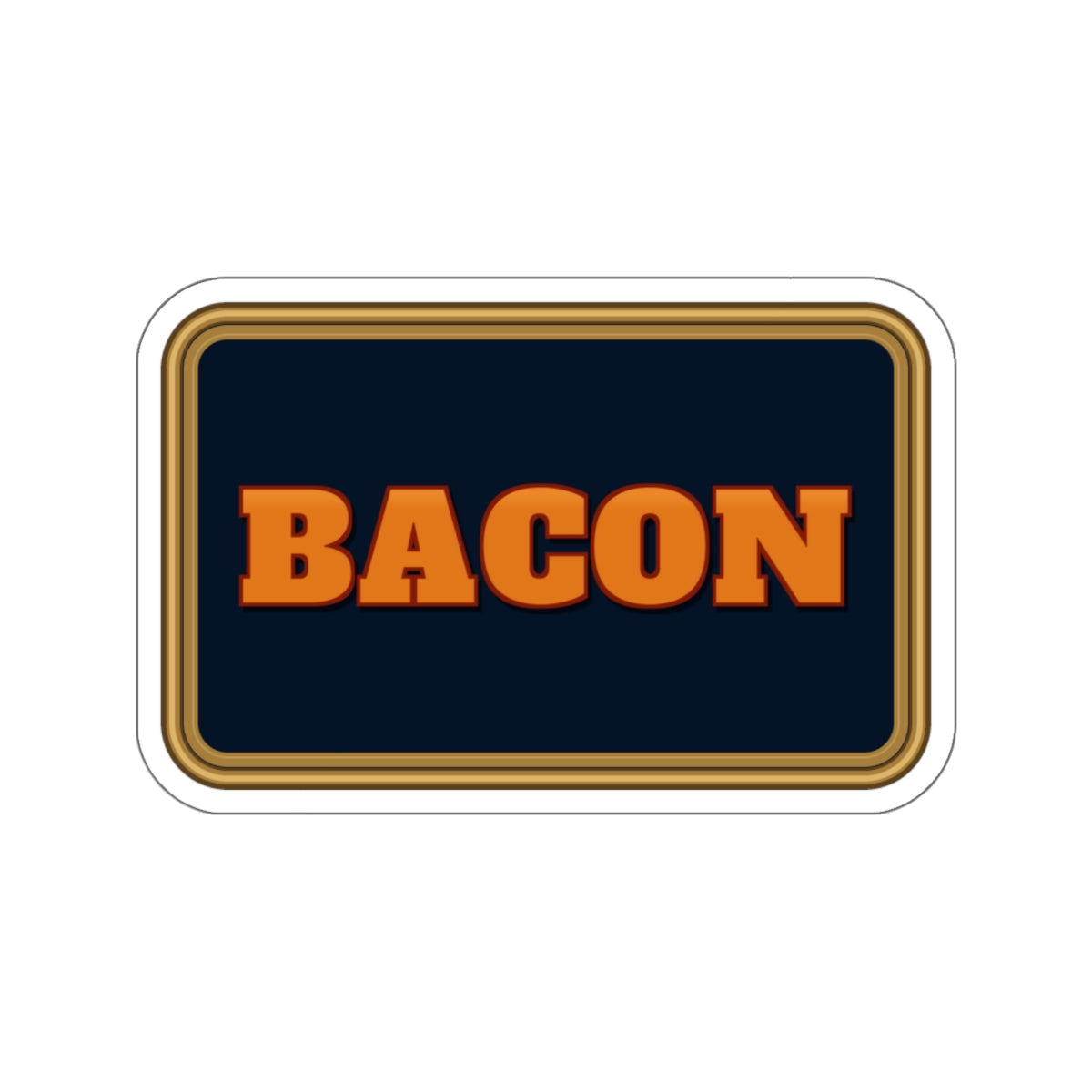 BACON Orange Block Die-Cut Sticker